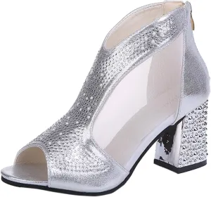 Ankle Strap Dress High Chunky Heel Sandals Sandals Fish Mouth Open Toe Sandal