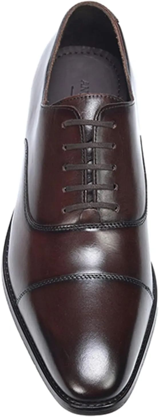 Anthony Veer Bill Cap-Toe Oxford Dress Shoes for Men | Lace-up | Full Grain Calfskin Leather | Blake Construction| Ortholite Cushion Comfort | Recraftable Leather Outsole