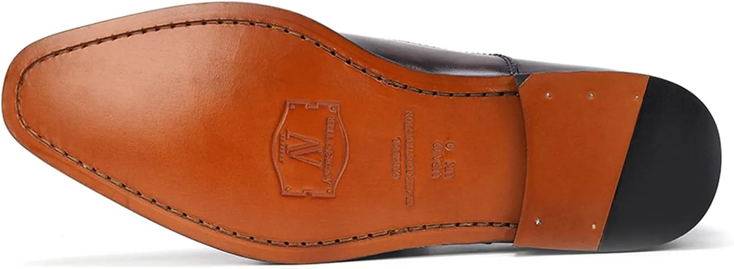 Anthony Veer Bill Cap-Toe Oxford Dress Shoes for Men | Lace-up | Full Grain Calfskin Leather | Blake Construction| Ortholite Cushion Comfort | Recraftable Leather Outsole