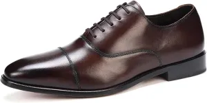 Anthony Veer Bill Cap-Toe Oxford Dress Shoes for Men | Lace-up | Full Grain Calfskin Leather | Blake Construction| Ortholite Cushion Comfort | Recraftable Leather Outsole