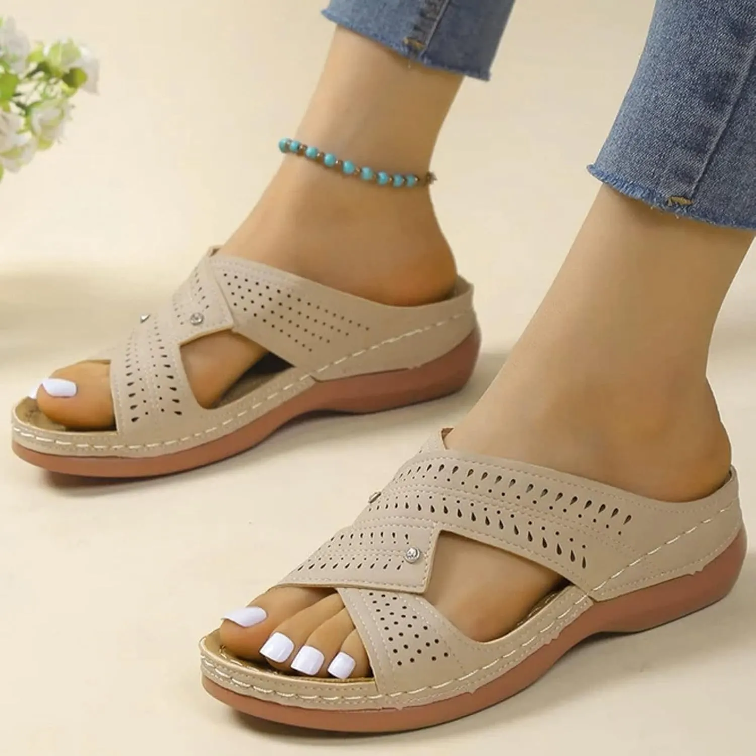 Arch Support Flats for Women Dressy Orthopedic Dress Shoes Women White Low Heel Sandals for Women Dressy Comfortable Black Cute Sandals Brown Sandals Women Womens Sandal Heels