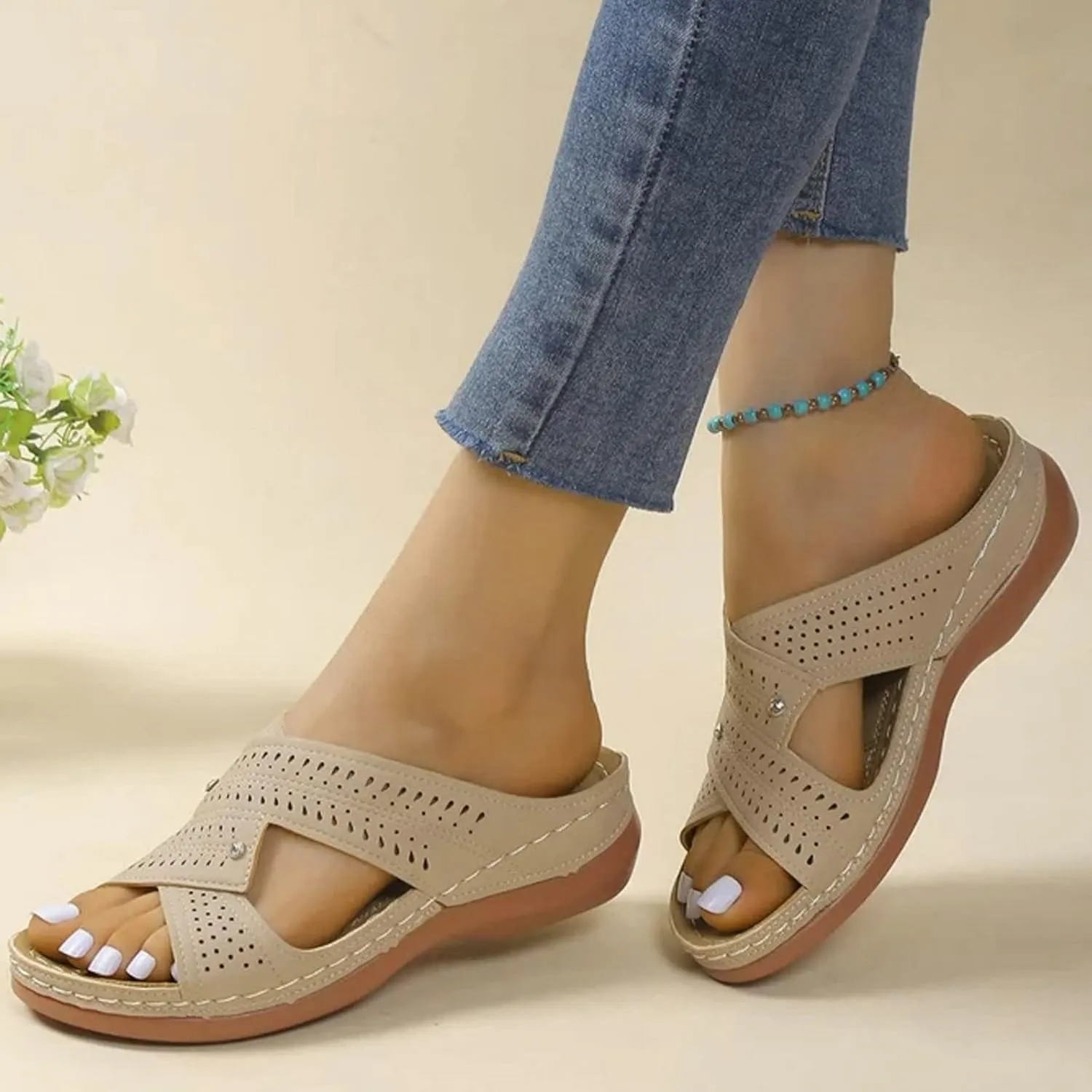 Arch Support Flats for Women Dressy Orthopedic Dress Shoes Women White Low Heel Sandals for Women Dressy Comfortable Black Cute Sandals Brown Sandals Women Womens Sandal Heels