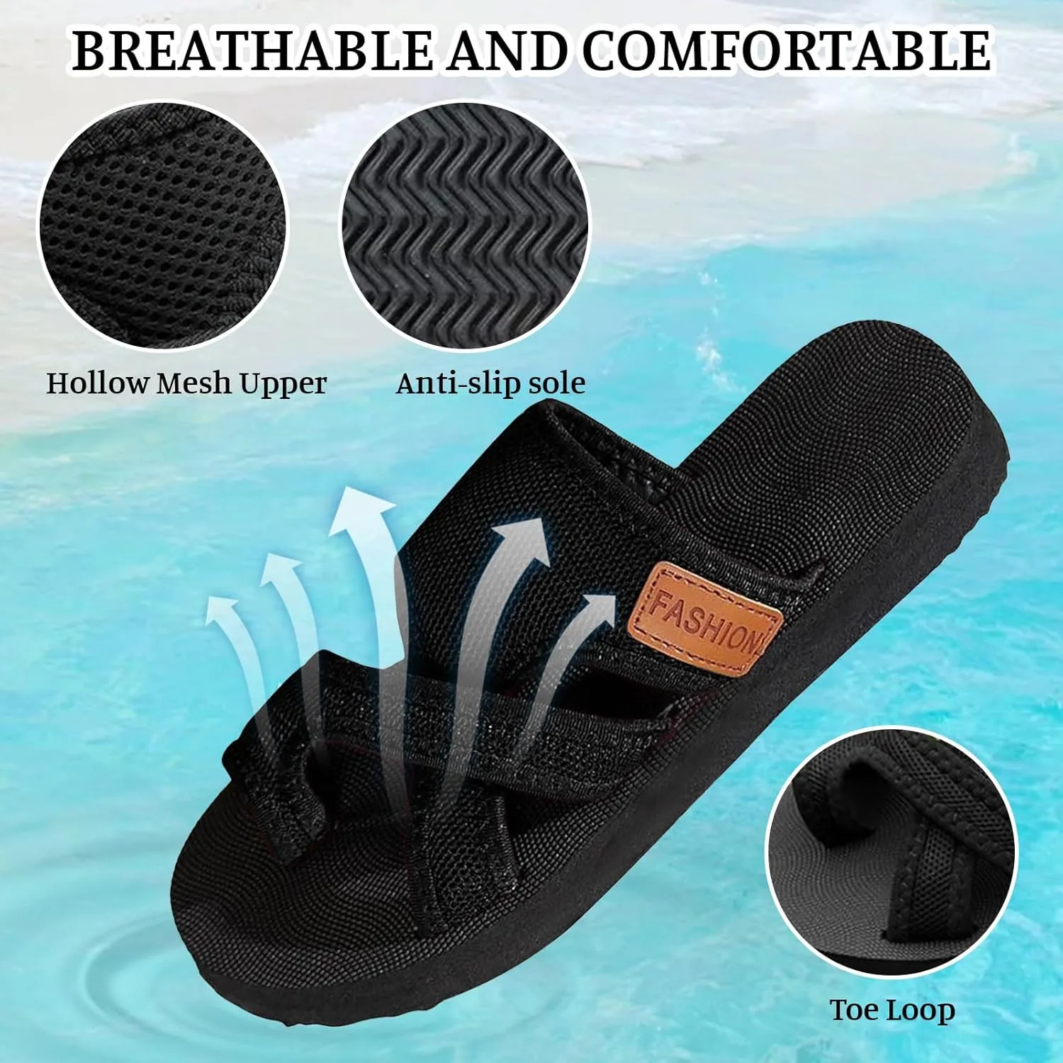 Breathable Mesh Slide Sandals For Women 2025 Comfortable Orthopedic Arch Support Sandals Summer Walking Flats Slippers