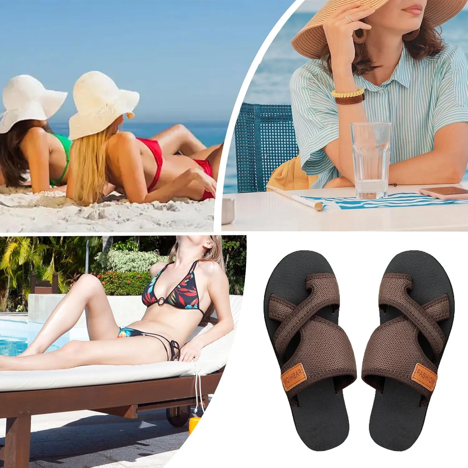 Breathable Mesh Slide Sandals For Women 2025 Comfortable Orthopedic Arch Support Sandals Summer Walking Flats Slippers