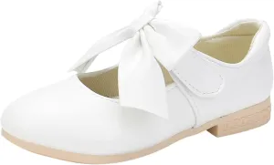 Children Shoes White Leather Shoes Bowknot Girls Shoes Single Shoes Performance Shoes School Shoes for Girls