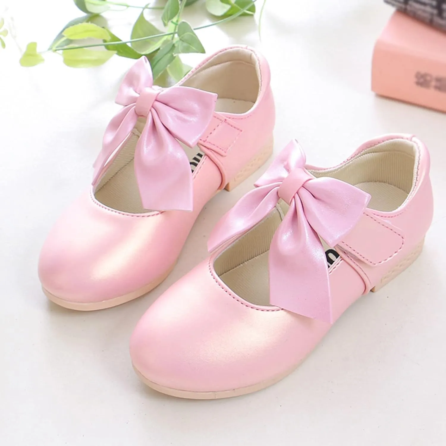 Children Shoes White Leather Shoes Bowknot Girls Shoes Single Shoes Performance Shoes School Shoes for Girls