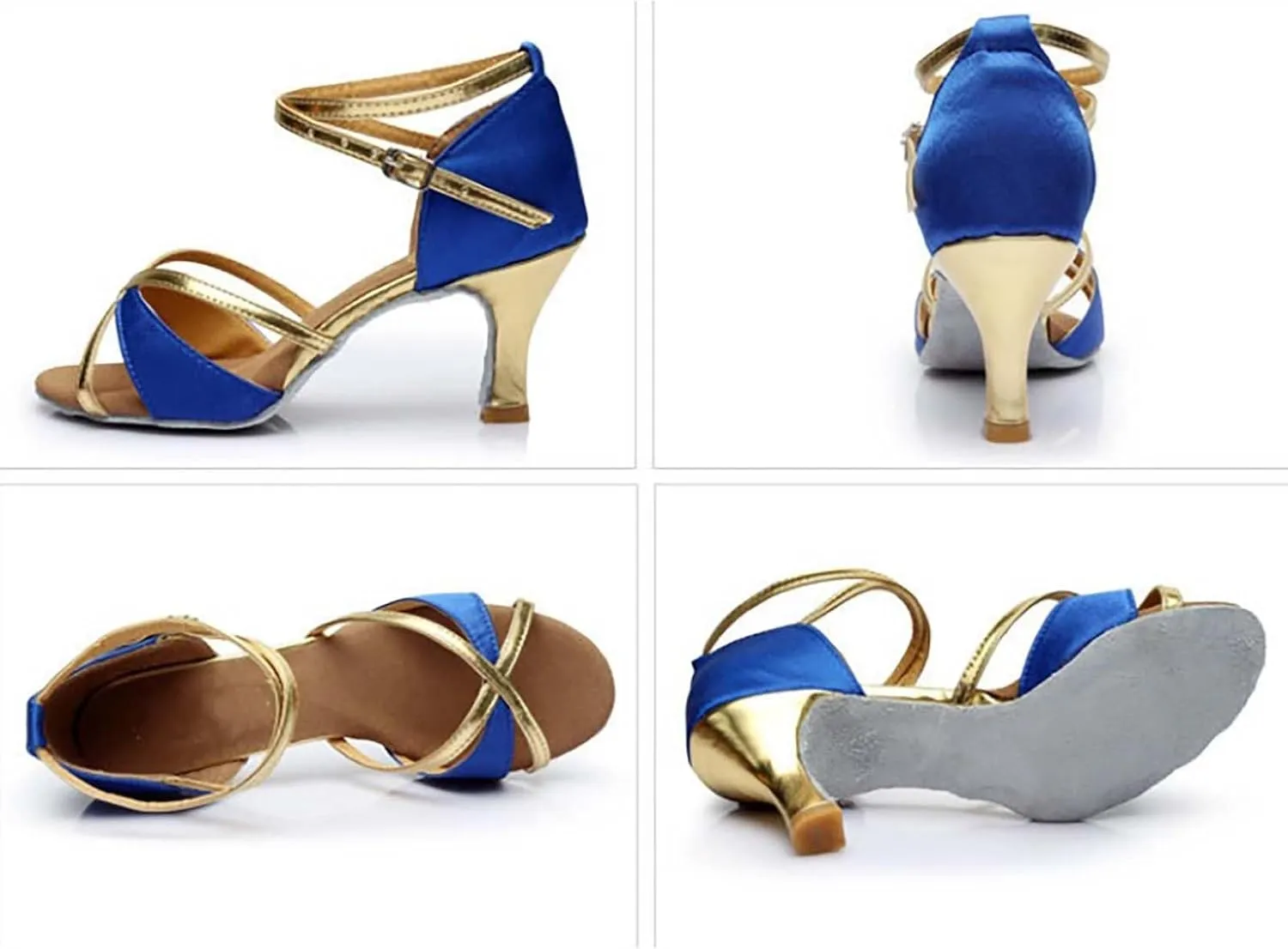 Chunky Block Heel Sandals for Women Open Toe Ankle Strap Comfortable Wedding Party Dress Shoes