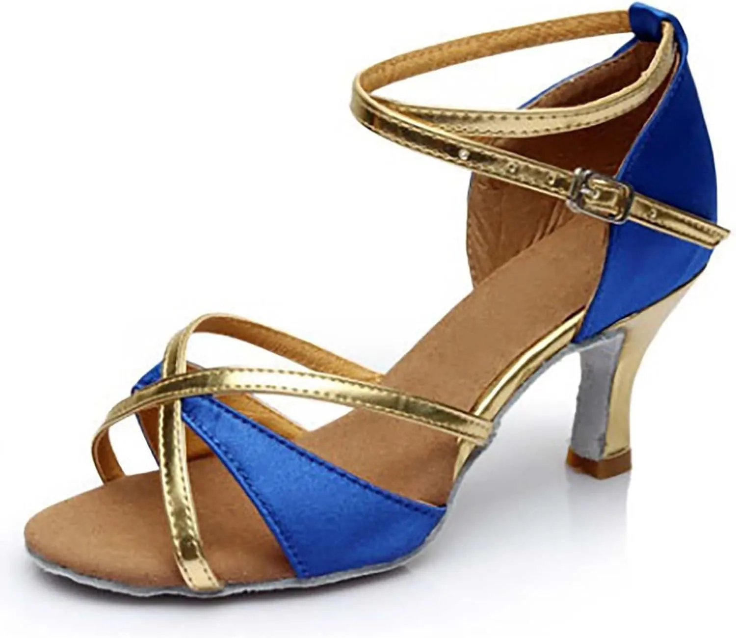 Chunky Block Heel Sandals for Women Open Toe Ankle Strap Comfortable Wedding Party Dress Shoes