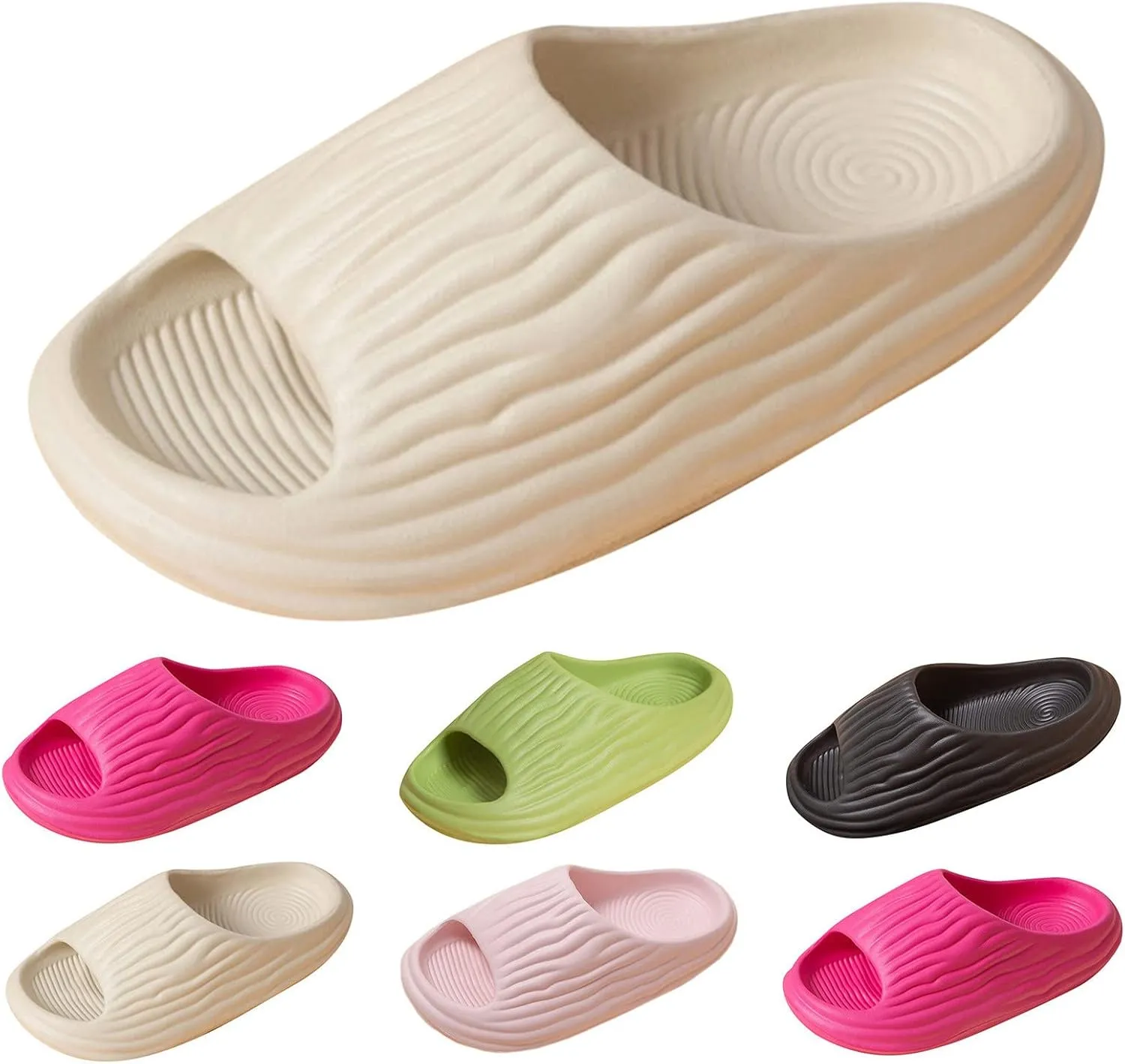 Cloud Slides for Women and Men Slippers Fashion Simple Pattern Women Thick Soft Soles Comfortable Non Slip