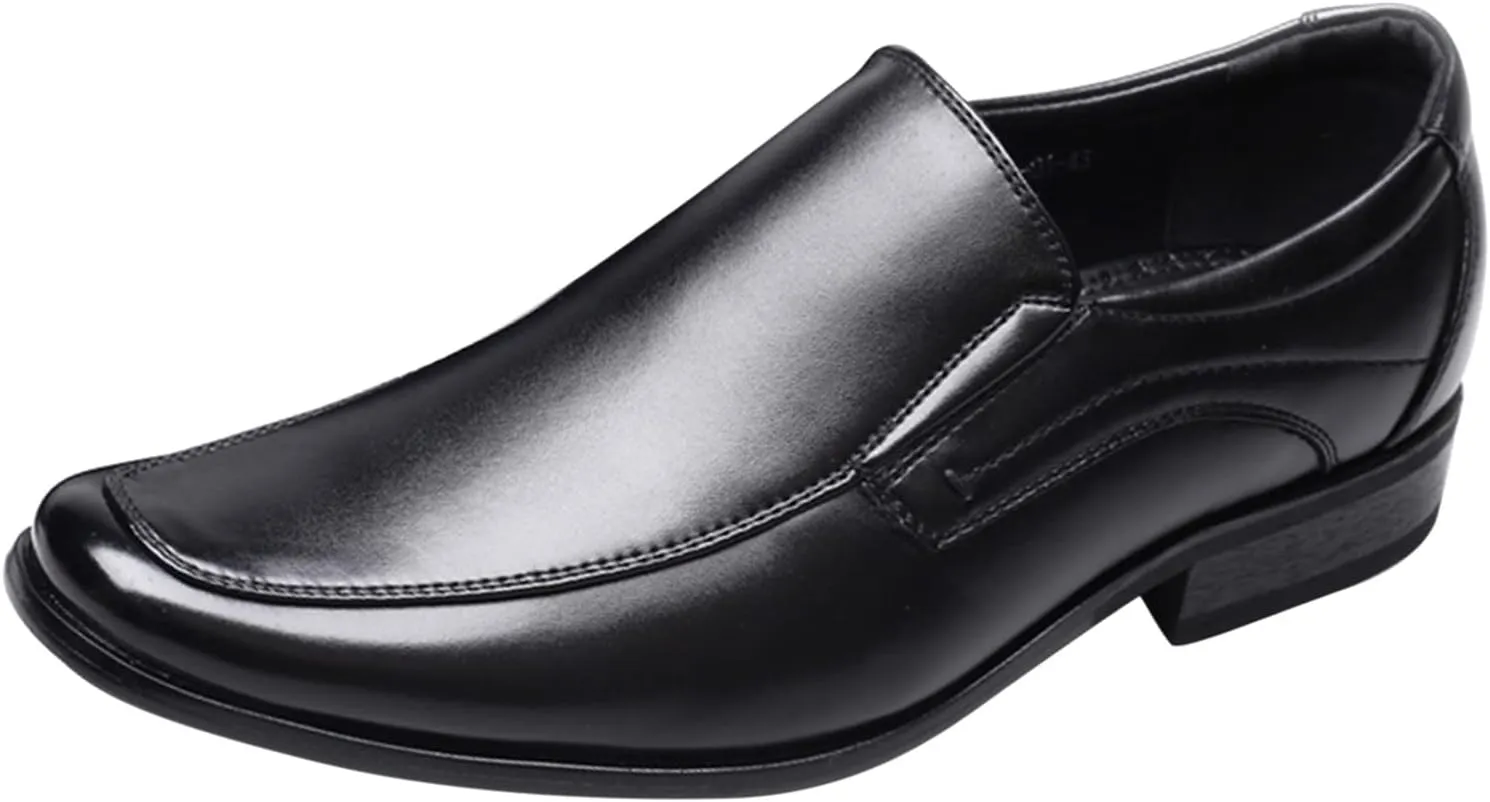 Comfortable Business Slip On Men's Casual Dress Shoes Fashion Men's Breathable Work Leisure Solid Color Leather