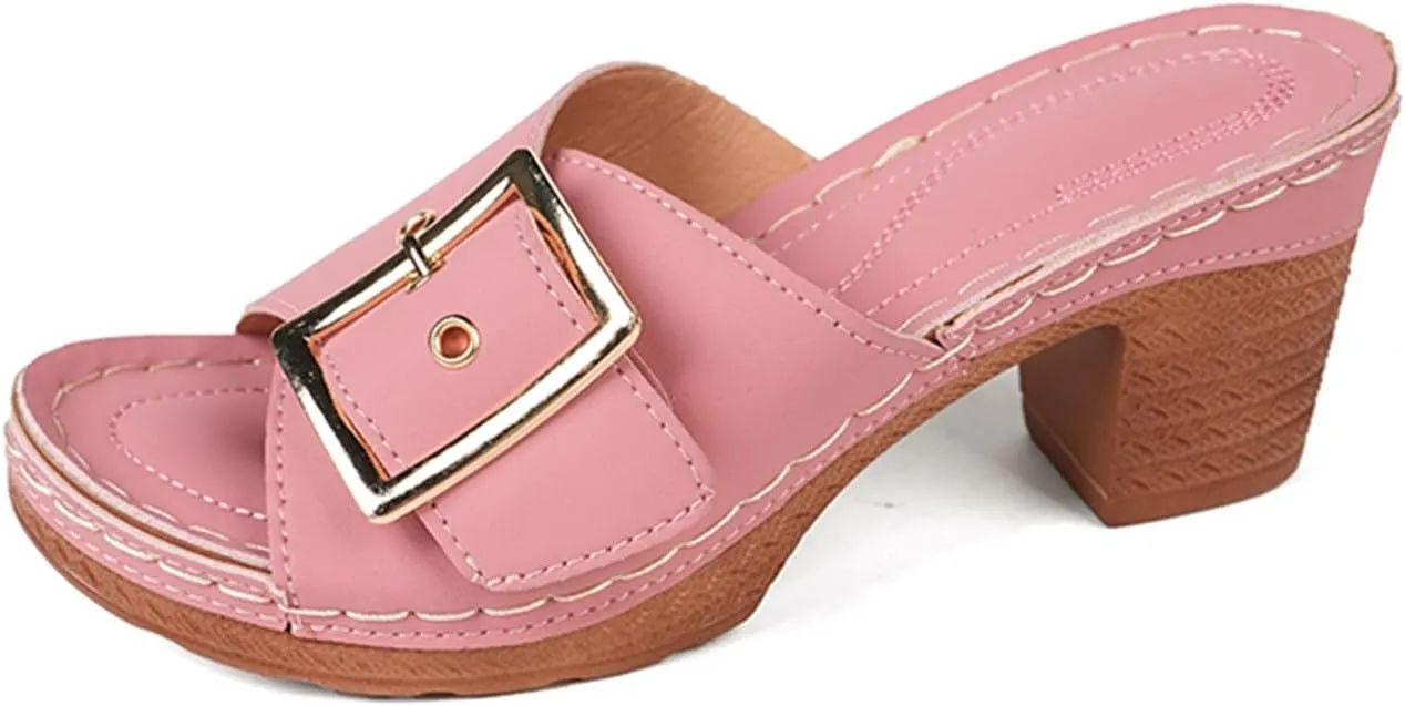 Comfy Dress Sandals for Women Low Heel Hollow Out Slip On Slides Wedges Fashion Dressy Rome Beach Summer Shoes