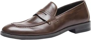 Dress Shoes for Men Men's Handmade Leather Loafers Comfortable Classic Casual Shoes for Everyday Wear