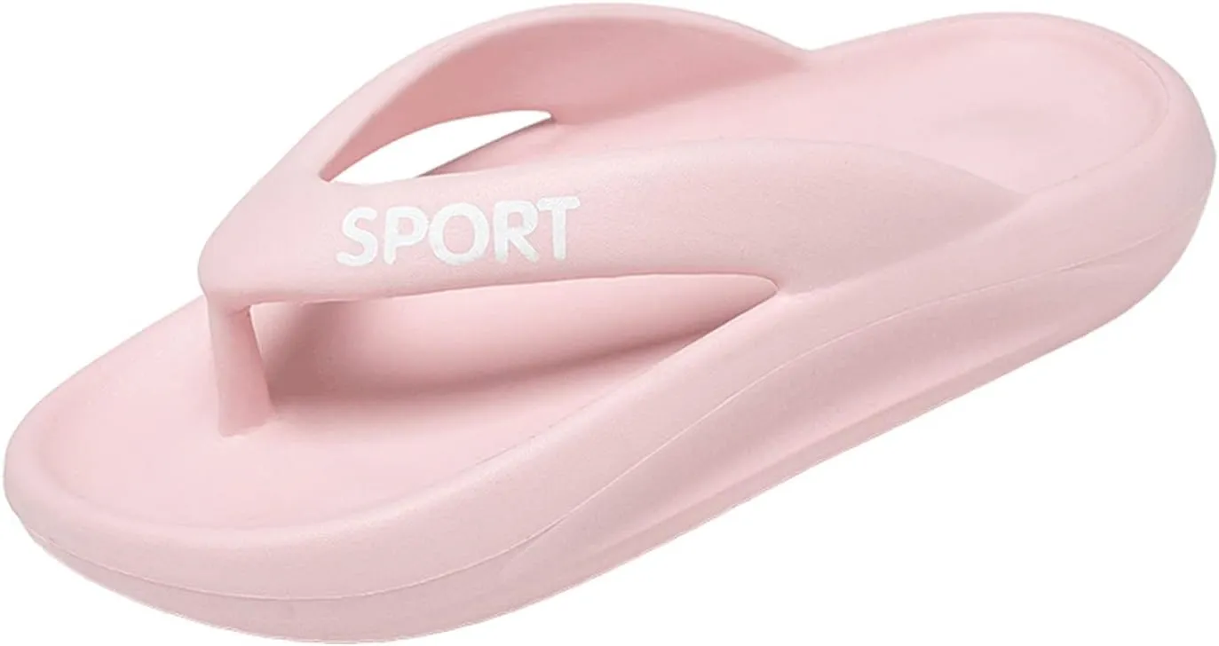 Flip Flops for Women with Arch Support Couple Soft Sole Orthopedic Sandals Thong Clip Toe Slip-on Slides Lightweight Comfortable Bathroom Home Slipper
