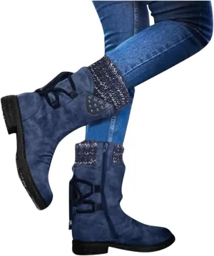 Gibobby Ankle Booties for Women Flat,Hollow Ankle Boots Low Chunky Block Stacked Heel Boots Slip On Pointed Toe Western Shoes