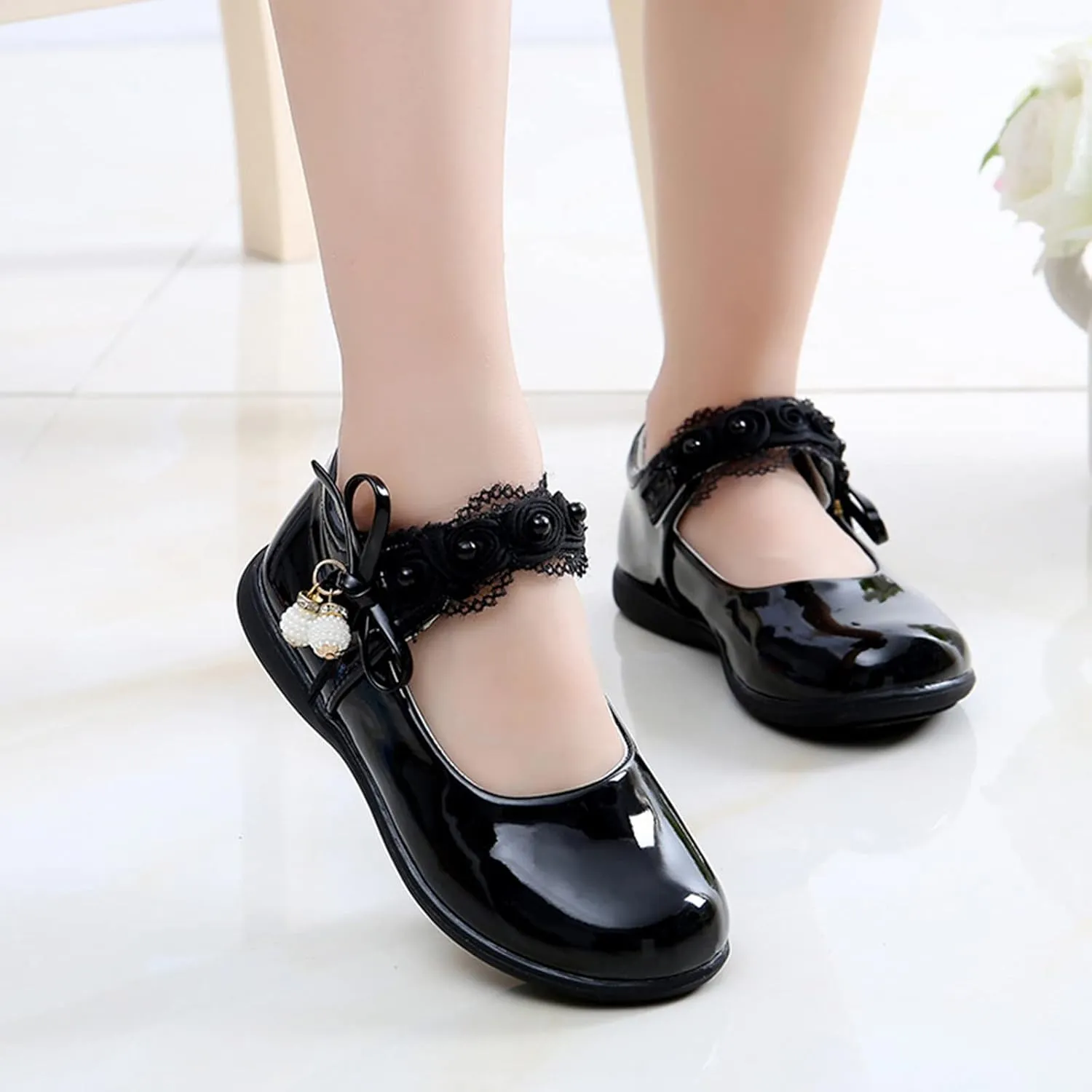 Girl Shoes Small Leather Shoes Single Shoes Children Dance Shoes Girls Performance Shoes Girls Tennis Shoes Size 1