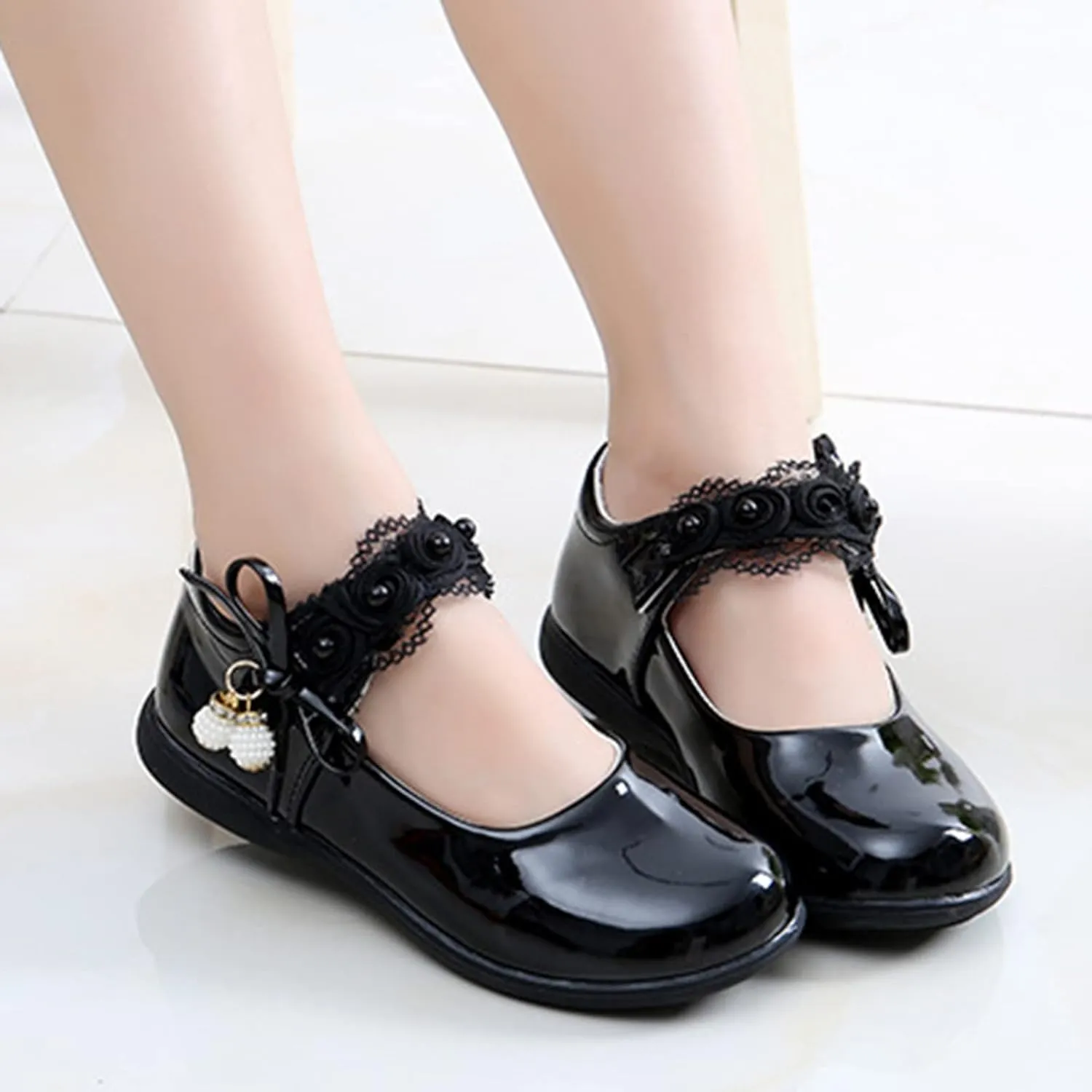 Girl Shoes Small Leather Shoes Single Shoes Children Dance Shoes Girls Performance Shoes Girls Tennis Shoes Size 1