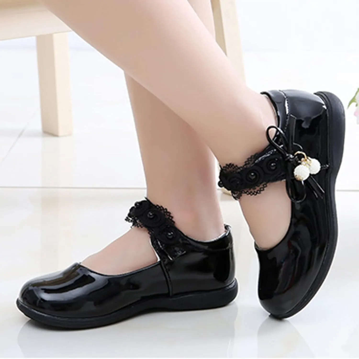 Girl Shoes Small Leather Shoes Single Shoes Children Dance Shoes Girls Performance Shoes Girls Tennis Shoes Size 1
