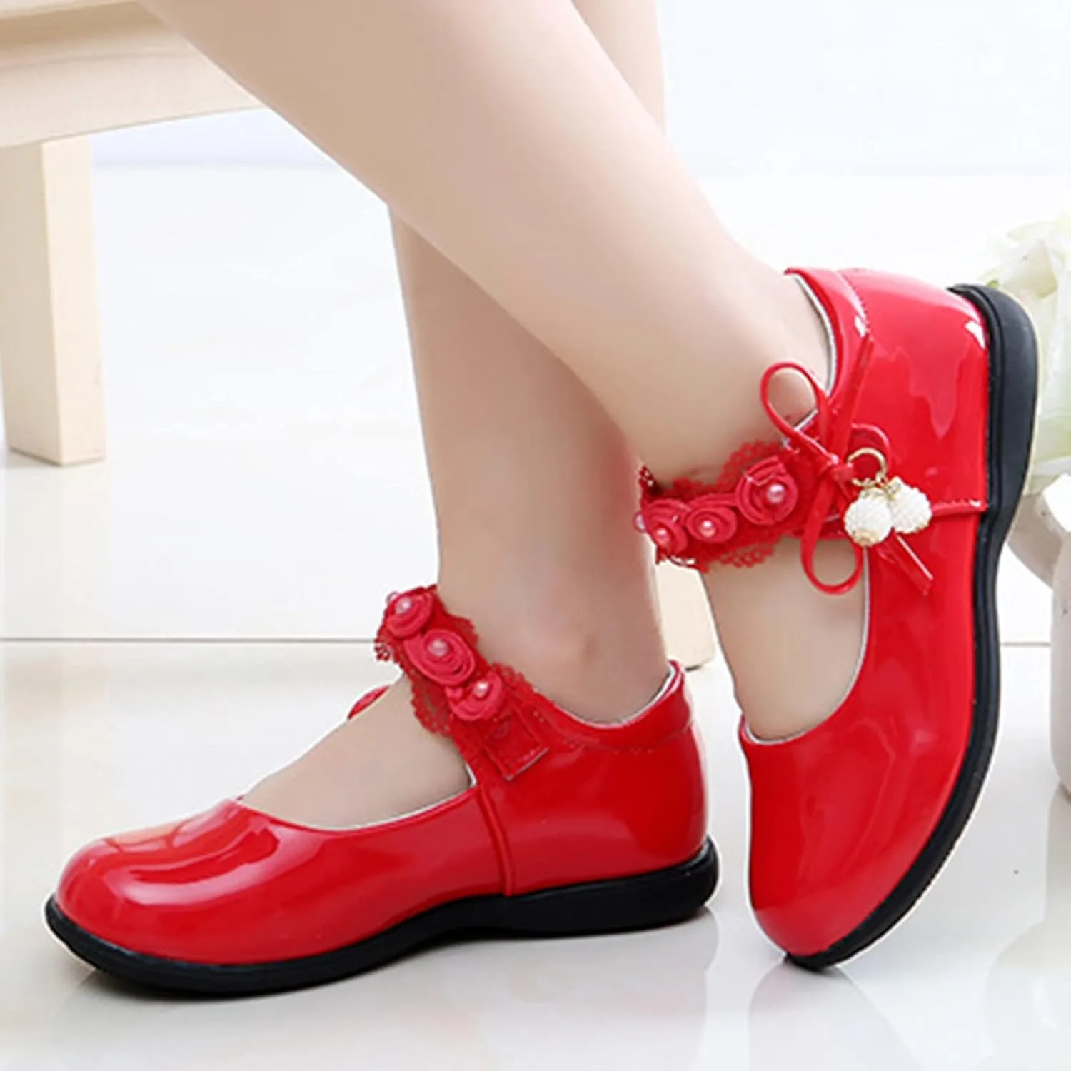 Girl Shoes Small Leather Shoes Single Shoes Children Dance Shoes Girls Performance Shoes Girls Tennis Shoes Size 1