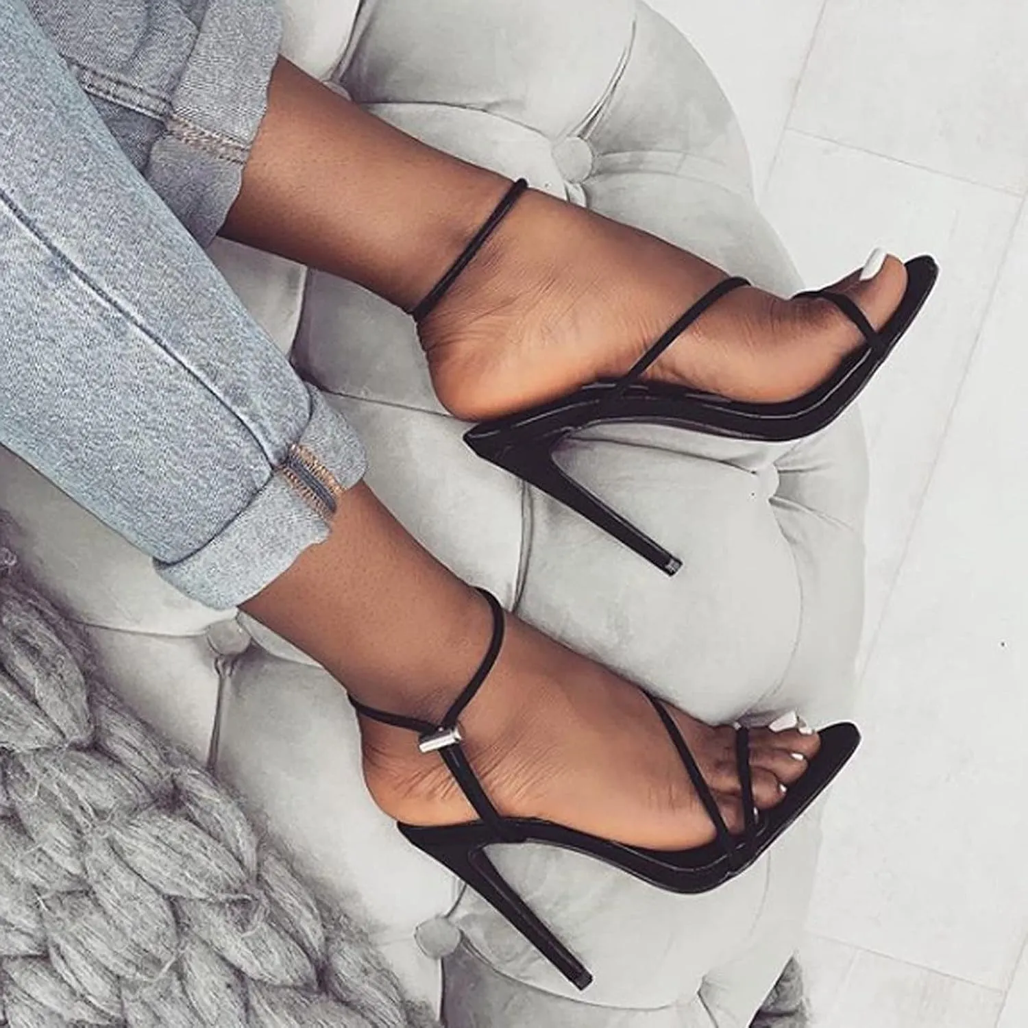 Heel Sandals for Women Toe Sandals Pointed High Shoes Fashion Women's Sandal