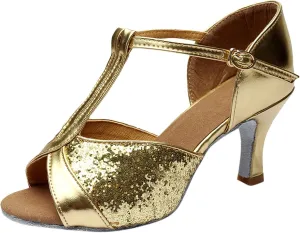 Heeled Sandals For Women Ballroom Performance Practice Dancing Shoes