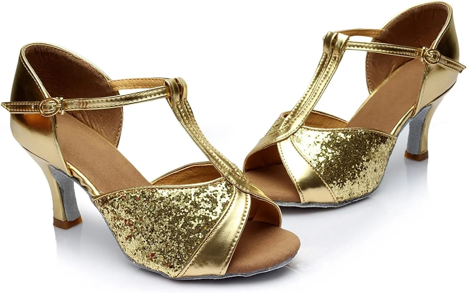 Heeled Sandals For Women Ballroom Performance Practice Dancing Shoes