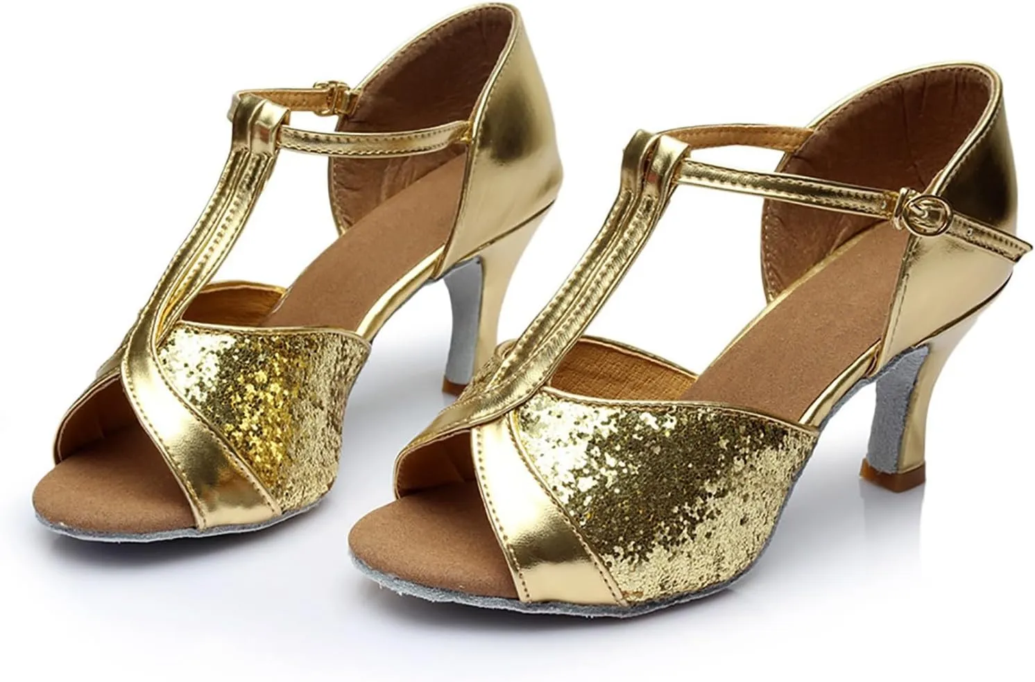 Heeled Sandals For Women Ballroom Performance Practice Dancing Shoes