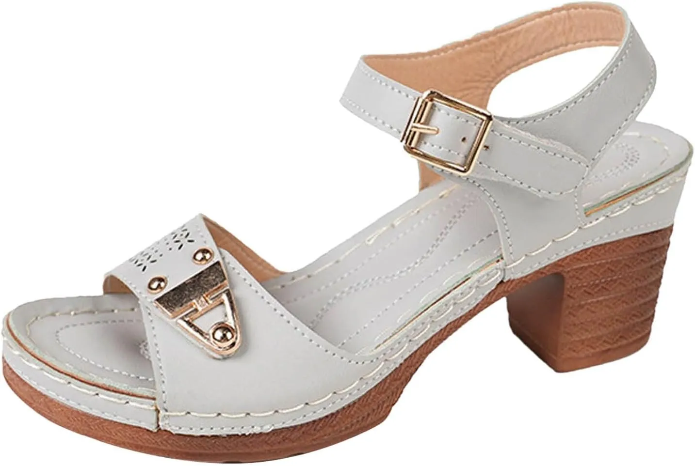 Heeled Sandals for Women Women's Open Toe Heeled Sandals Block Heels Womens Sandals Open Toe Strappy Sandals