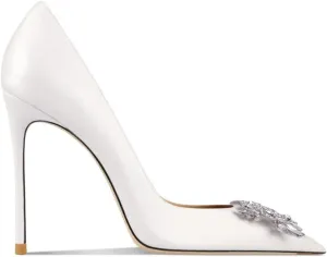 Heels for Women Luxury Women's high Heels White Silk Rhinestone high Heels Slim Heels Pointed Toe high Heels Wedding Bride(10.5)