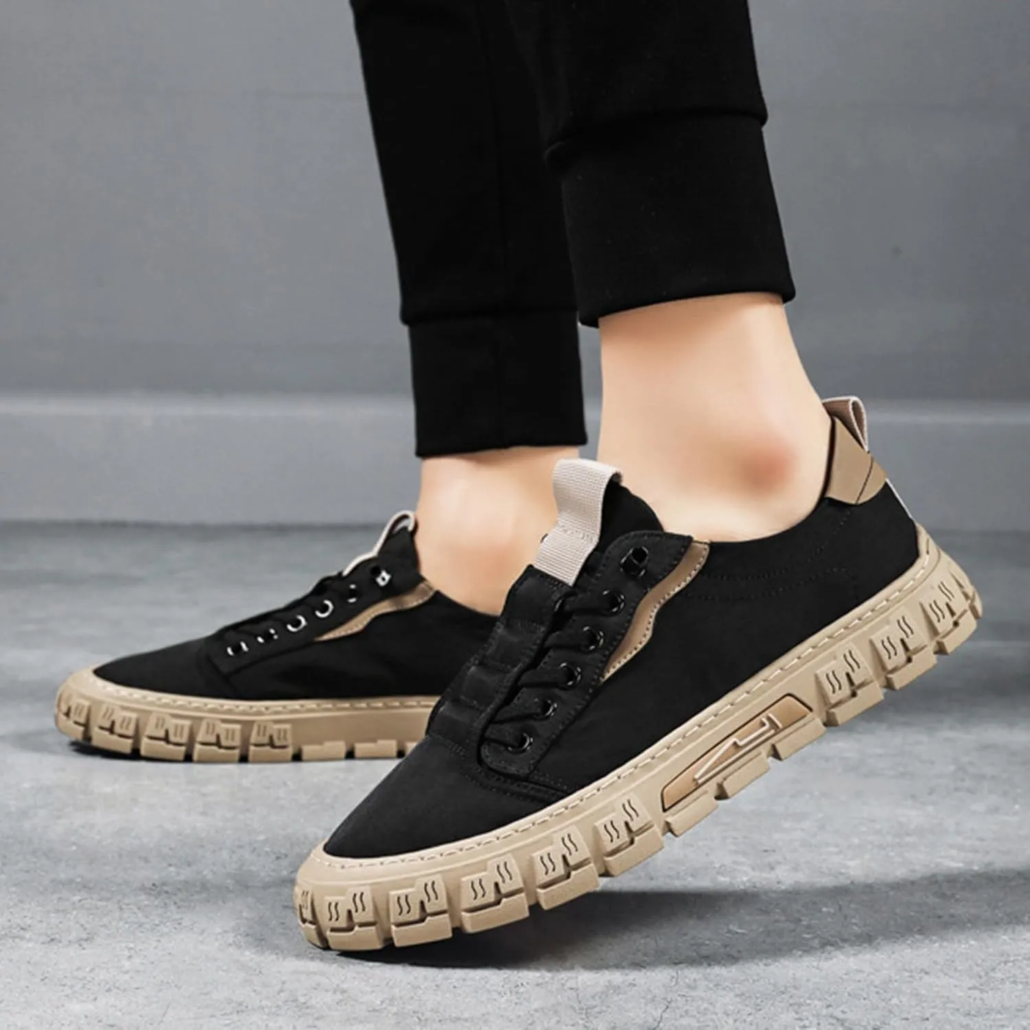 IWIHMIV Mens Walking Shoes Men's Slip On Shoes Men's Fashion Sneakers Men's Casual Sports Shoes Comfortable Non Slip Sneakers