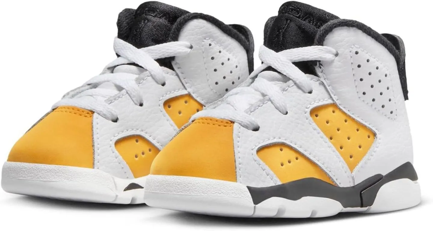 Jordan Toddler's 6 Retro White/Yellow Ochre-Black (DV3606 170)