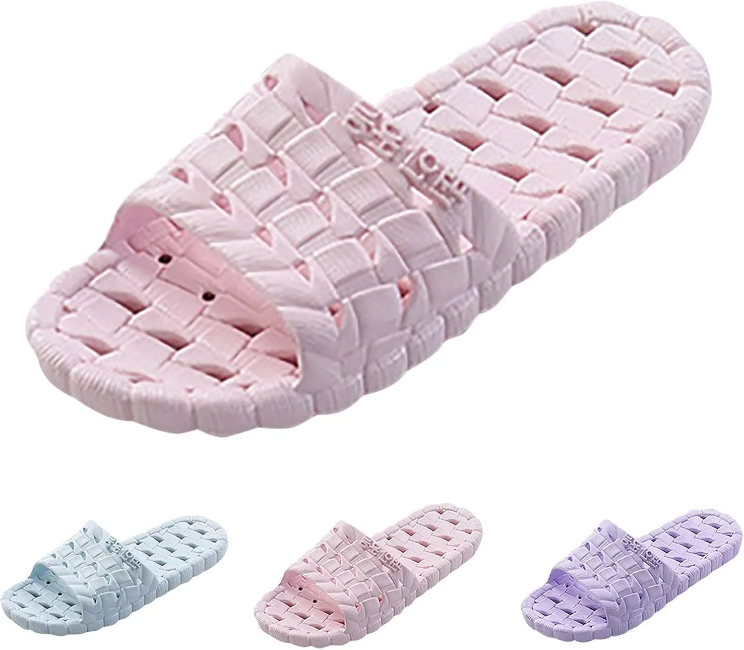Lightweight Slides Shower Sandals with Holes Women Slippers Fashion Simple Solid Color Fast Drying Non Slip