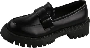 Loafers for Women Women's Black Flat Casual Shoes Comfortable Everyday Footwear for Women