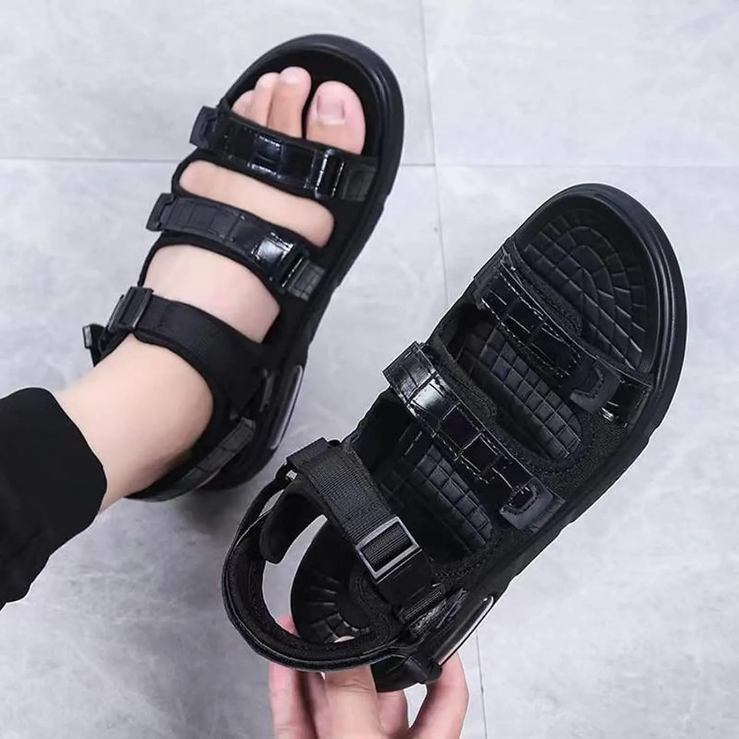Men Fashion Summer Sandals Fashion Beach Shoes Outdoor Massage Soft Soled Casual Men's Sandals