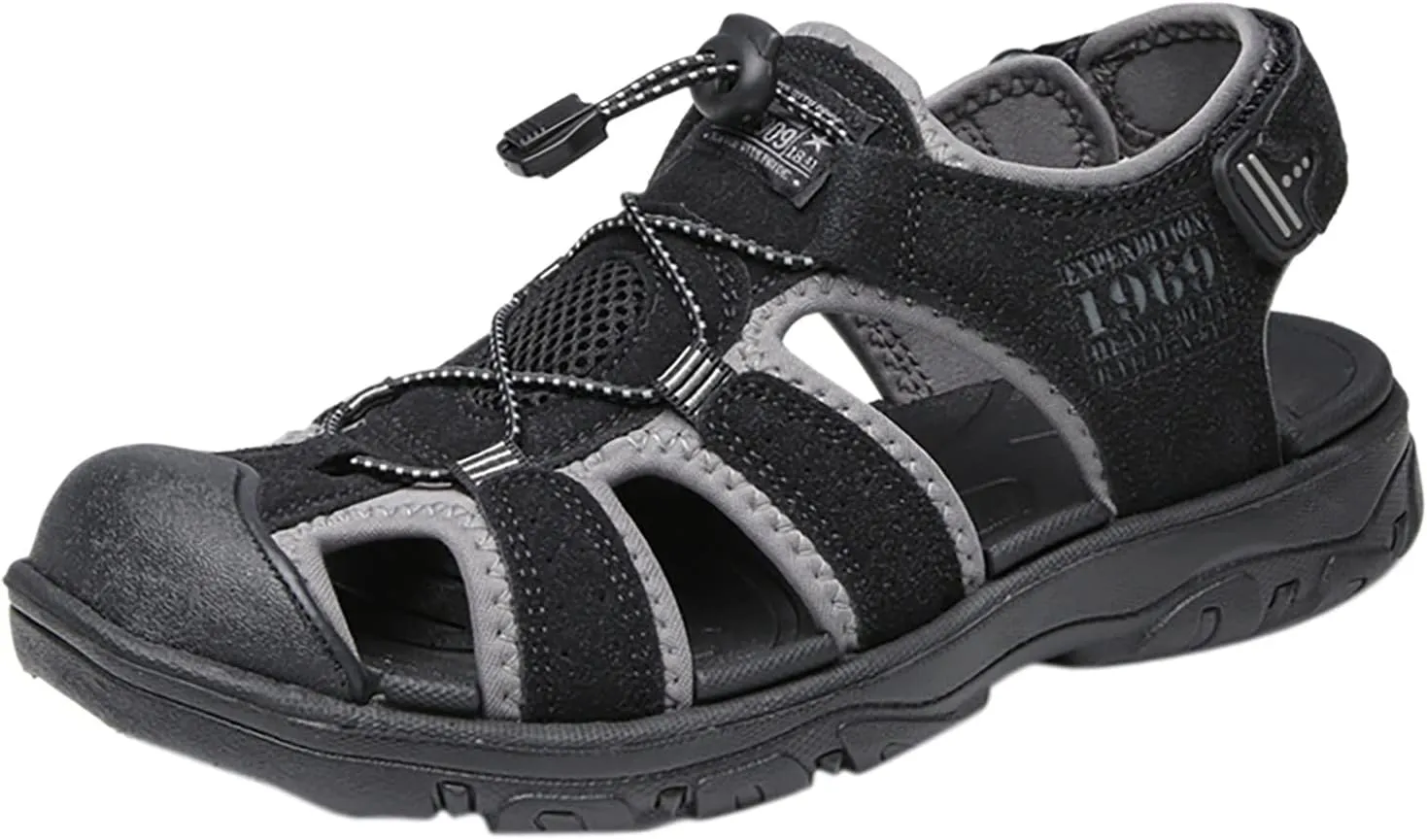 Men Sandals Fashion Closed Toe Flat Shoes Men Wading Sports Sandals Casual Summer New Outdoor Leisure Beach Shoes
