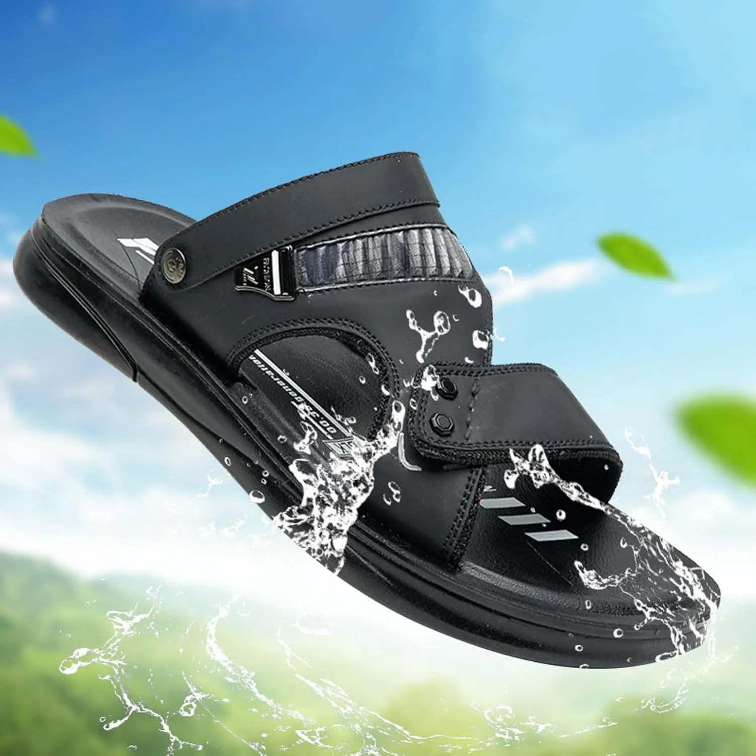 Men Sandals Fashion Simple Summer New Pattern Casual Breathable Flat Bottom Comfortable Non Mens Beach Sandals