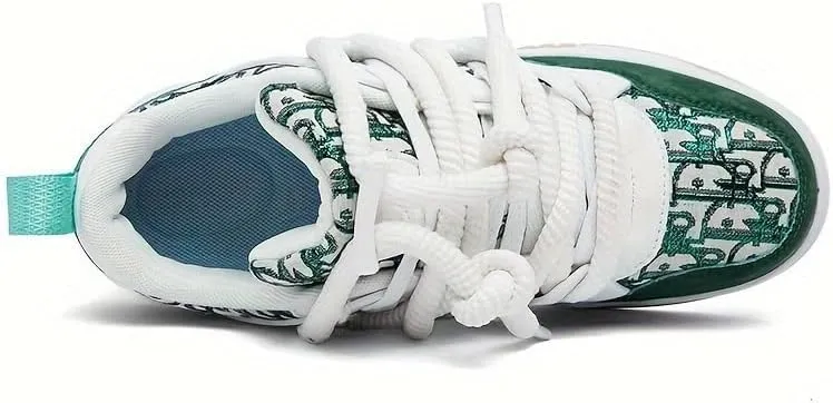 Men’s All-Season Lace-Up Sneakers – Trendy Lightweight Platform Shoes for Outdoor Walking, Casual Skateboarding, and Everyday Fashion | Comfortable & Stylish