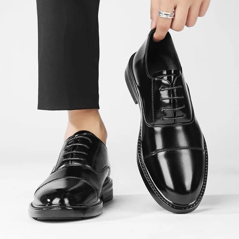 Men's Brogue Dress Shoes, Leather Formal Business Oxford Shoes Oxfords Casual Retro Classic Brogue Wingtip Retro Dress Shoes for Men