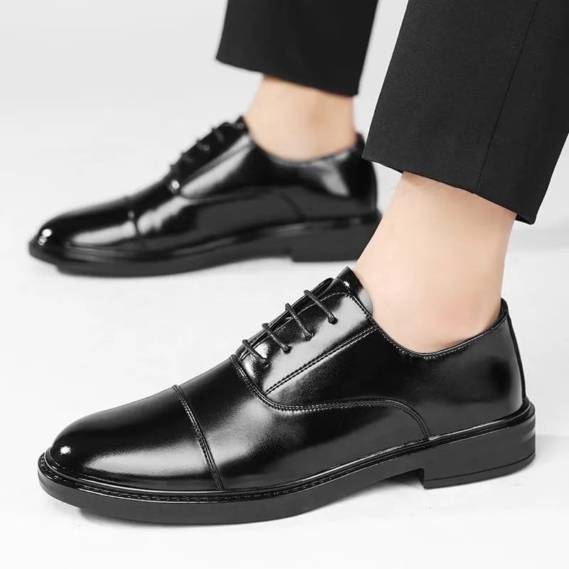 Men's Brogue Dress Shoes, Leather Formal Business Oxford Shoes Oxfords Casual Retro Classic Brogue Wingtip Retro Dress Shoes for Men