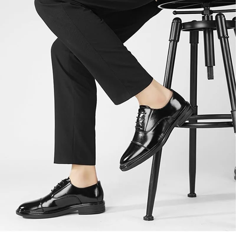 Men's Brogue Dress Shoes, Leather Formal Business Oxford Shoes Oxfords Casual Retro Classic Brogue Wingtip Retro Dress Shoes for Men