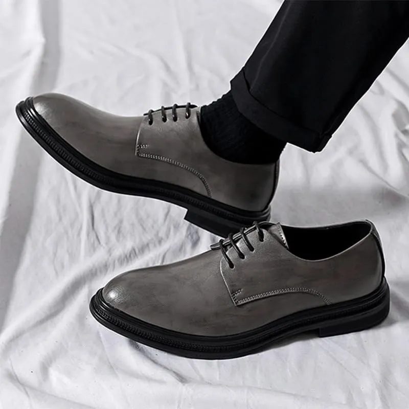 Men's Classic Retro Dress Shoes Comfortable Business Wedding Lace-up Formal Oxfords for Men