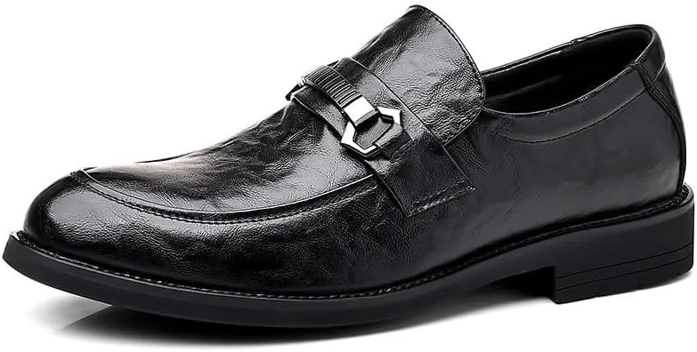 Men’s Comfortable Dress Shoes Mens Non-Slip Breathable Leather Brogue Shoes Classic Office Derby Shoes(10)