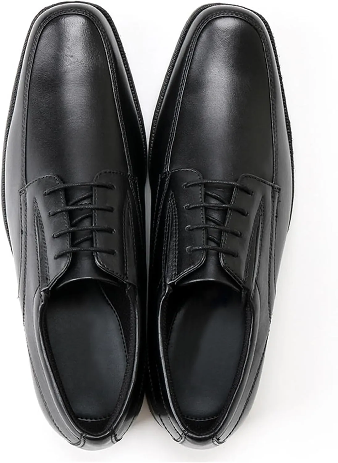 Mens Dress Shoes Fashion Lace-up Square Toe Oxfords Shoes Classic Formal Business Wedding Faux Leather Shoes for Men