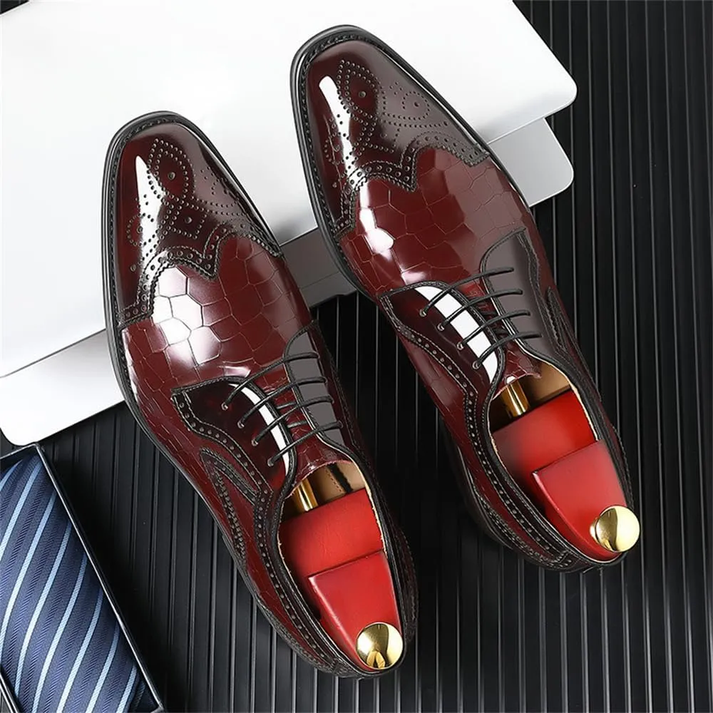 Men's Dress Shoes Oxford Shoes Wingtip Lace up Classic Brogue Formal Business Derby Shoes for Men