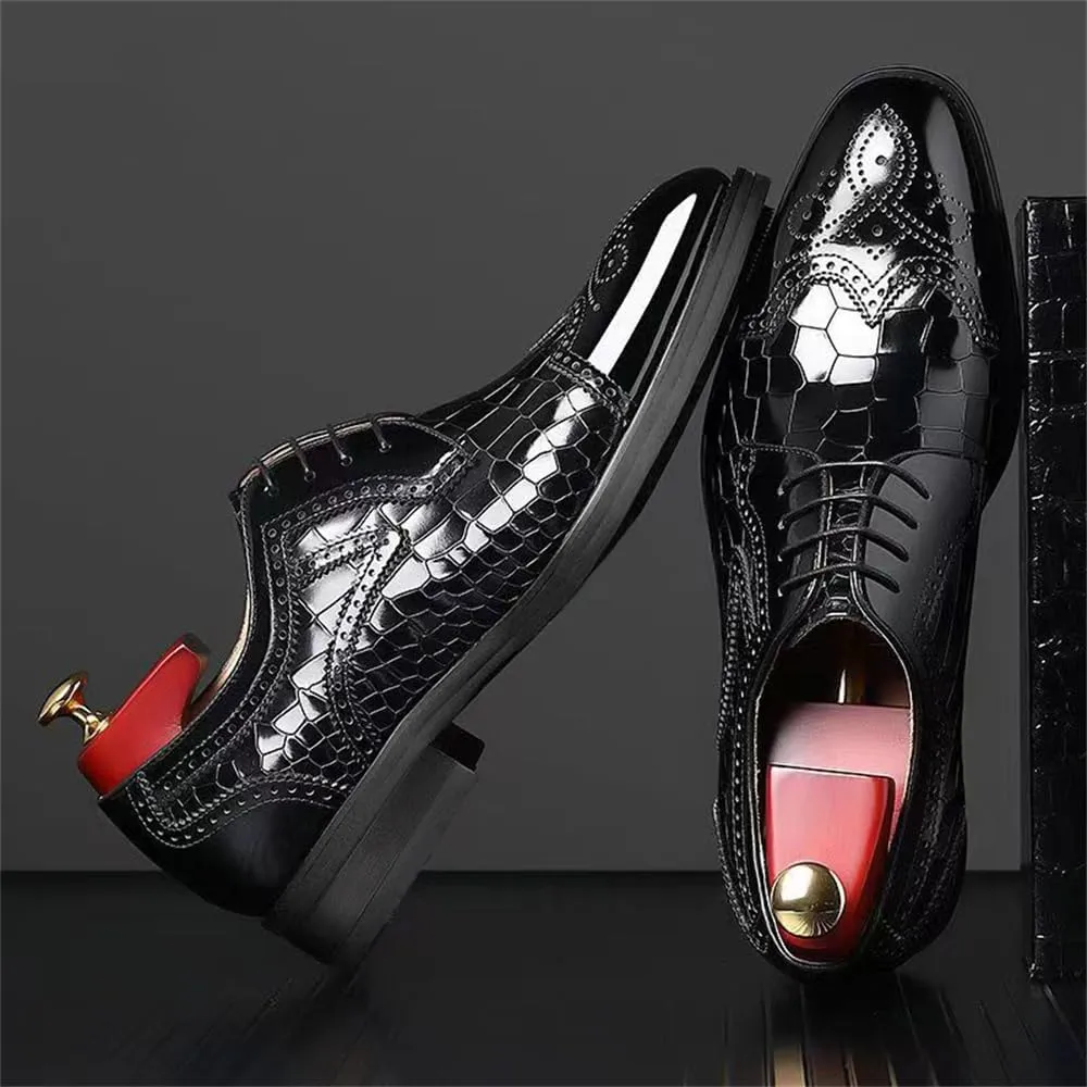 Men's Dress Shoes Oxford Shoes Wingtip Lace up Classic Brogue Formal Business Derby Shoes for Men