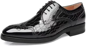 Men's Dress Shoes Oxford Shoes Wingtip Lace up Classic Brogue Formal Business Derby Shoes for Men