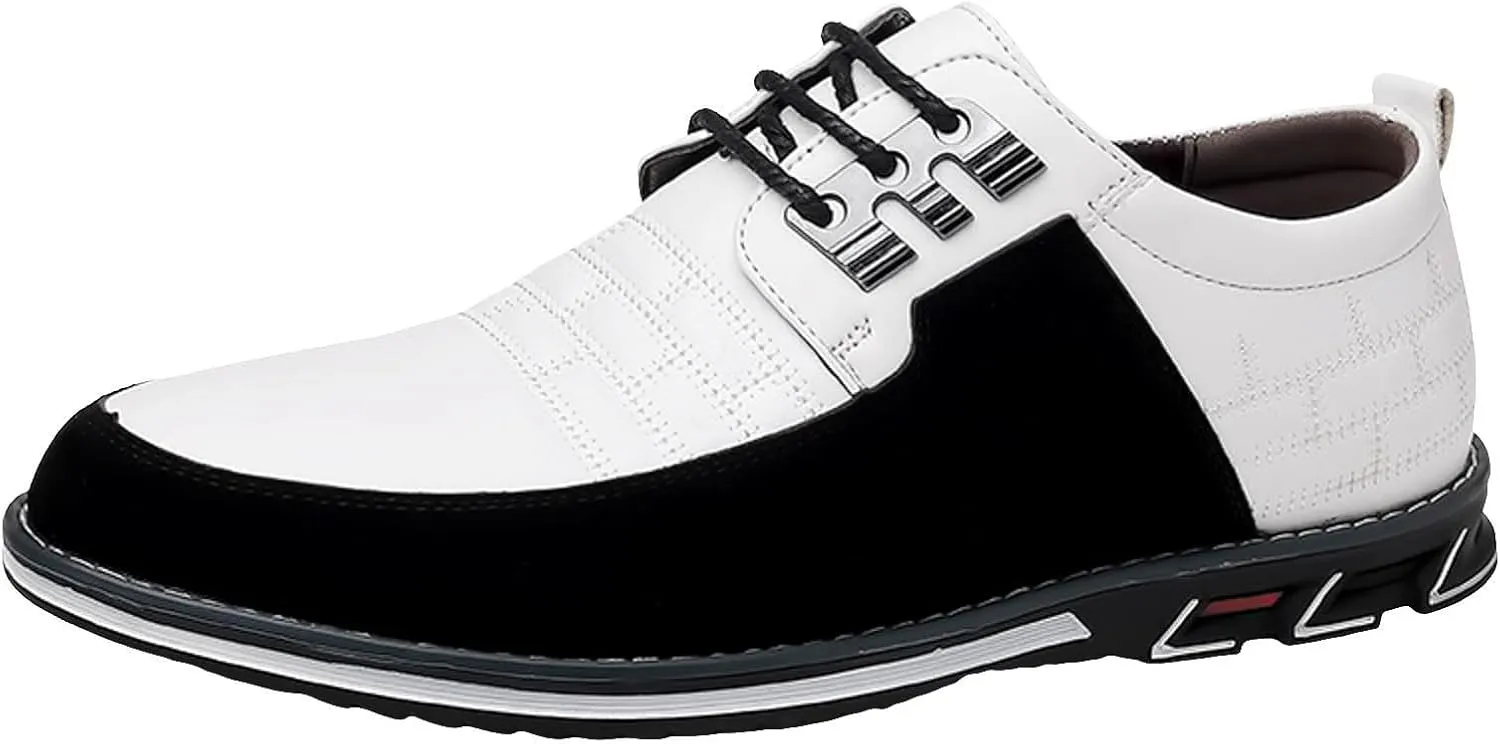 Men's Dress Sneakers Men's Casual Dress Shoes Fashionable Men's Breathable and Comfortable Business Casual Solid