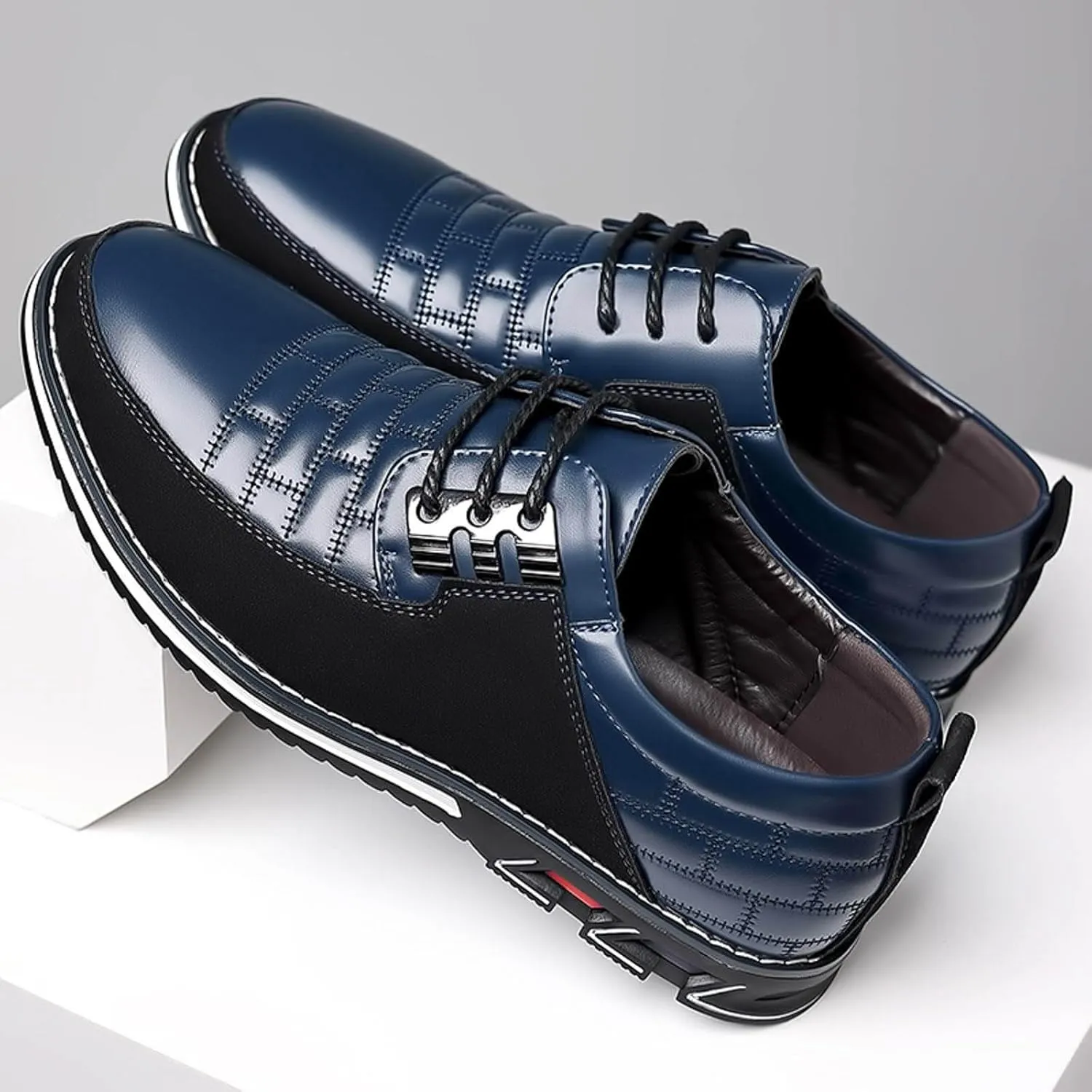 Men's Dress Sneakers Men's Casual Dress Shoes Fashionable Men's Breathable and Comfortable Business Casual Solid