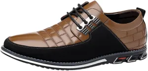Men's Dress Sneakers Men's Casual Dress Shoes Fashionable Men's Breathable and Comfortable Business Casual Solid