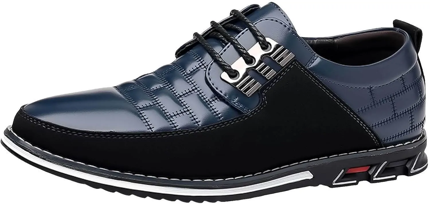 Men's Dress Sneakers Men's Casual Dress Shoes Fashionable Men's Breathable and Comfortable Business Casual Solid