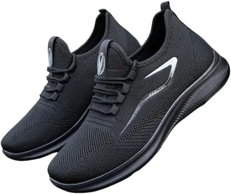 Men's Lightweight Sneakers - Breathable Athletic Shoes - Running Basketball Workout Gym